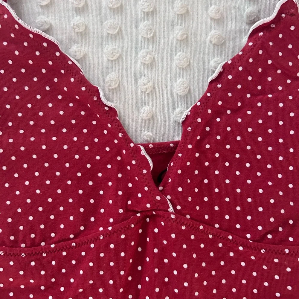 Brandy Melville Red Polka Dot Camisole - Picture 3 of 7